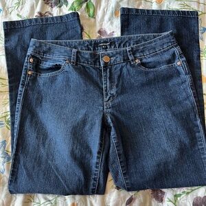 Y2K Daisy Fuentes wash flare jean